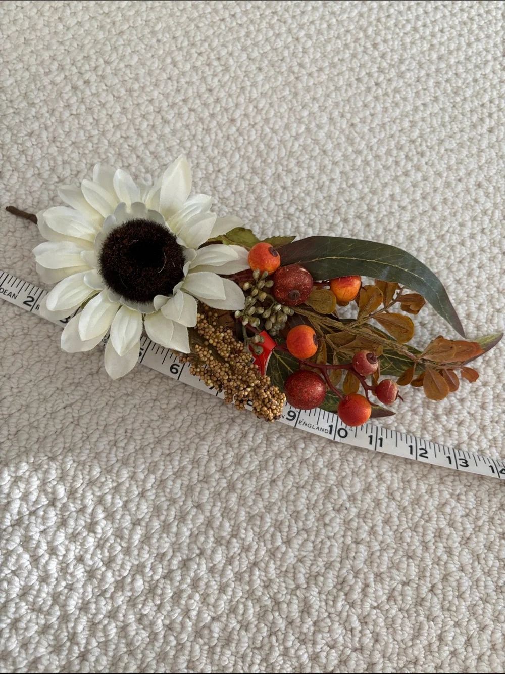 Fall decorations Sunflower and Autumn Berry flower pick Set of 6 Hobby Lobby